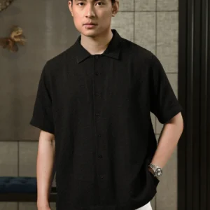 Tiama Shirt Short Sleeve Black