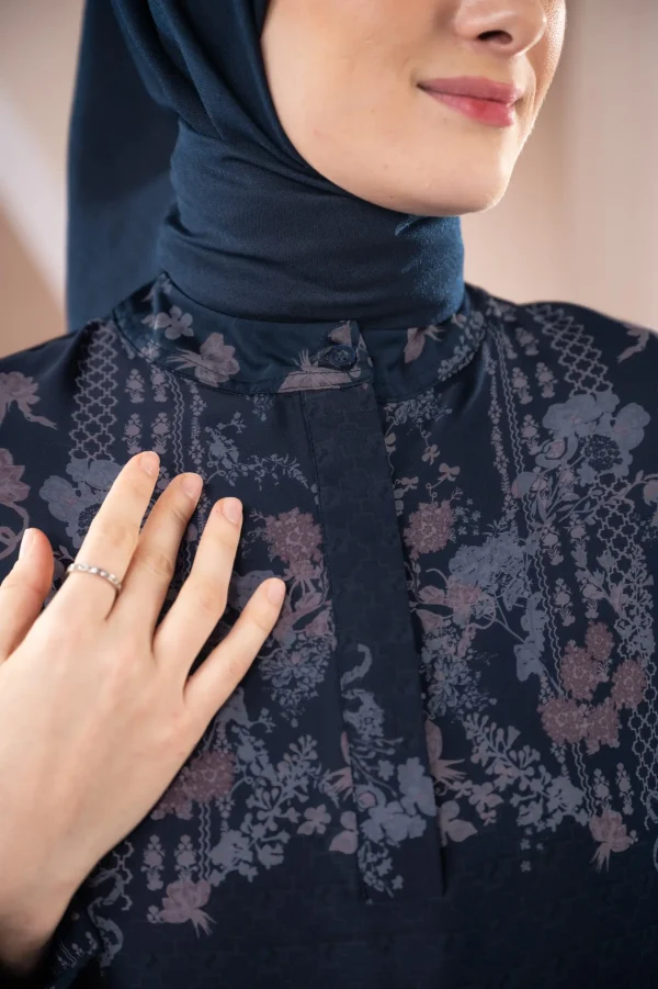 SAMAMU ASYMMETRIC TUNIC MIDNIGHT - Gambar 5