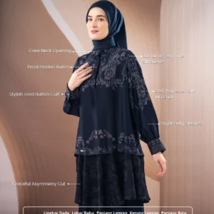 SAMAMU ASYMMETRIC TUNIC MIDNIGHT