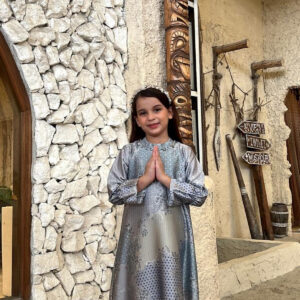 ZAMAERAA SIGNATURE FAMILY SET DRESS ANAK ( LIGHT GREY )
